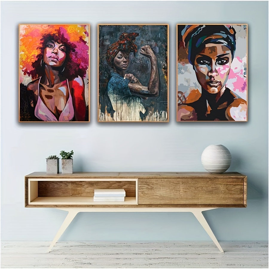 Canvas Painting Abstract Art Painting Portraits Wall Art For - Temu