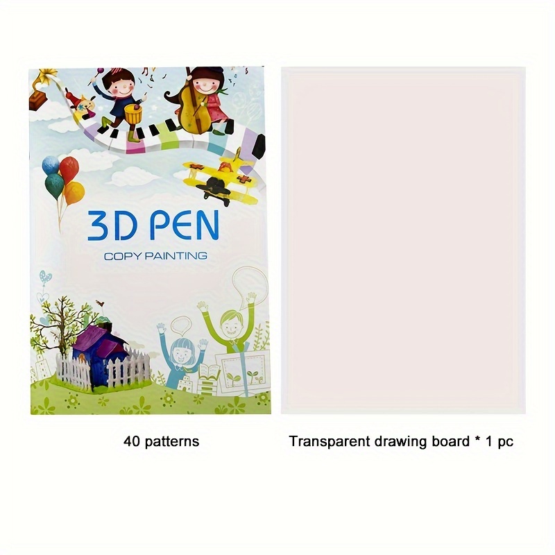 40 Cartoon Patterns Printing Paper Painting Graffiti Template For 3d Pen, 3d Printing Pen Drawing Book