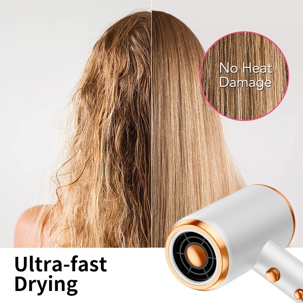 Professional Hair Dryer 1800w Powerful Ionic Hairdryer With Diffuser Blow  Dryer With 2 Speeds 3 Heating And Cool Button For Women Man Home Travel  Salon Curly And Straight Hair | High-quality &