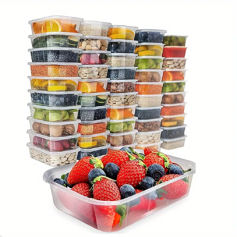 Bpa free Plastic Food Containers With Lids For Meal Preps - Temu