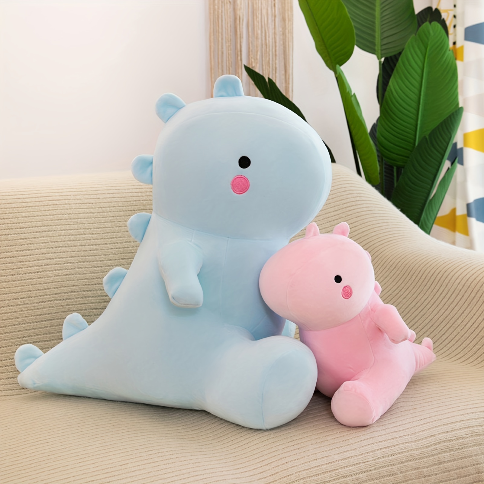 28cm/11in Kawaii Dinosaur Plush Toys Cartoon Stuffed Animal Dino Dolls  Stuffed Dinosaur Soft Pillow Kids Baby Hug Doll Sleep Pillow