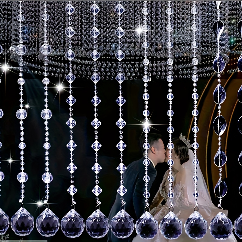 Acrylic Crystal Bead Curtain ( Bead String Including Crystal - Temu