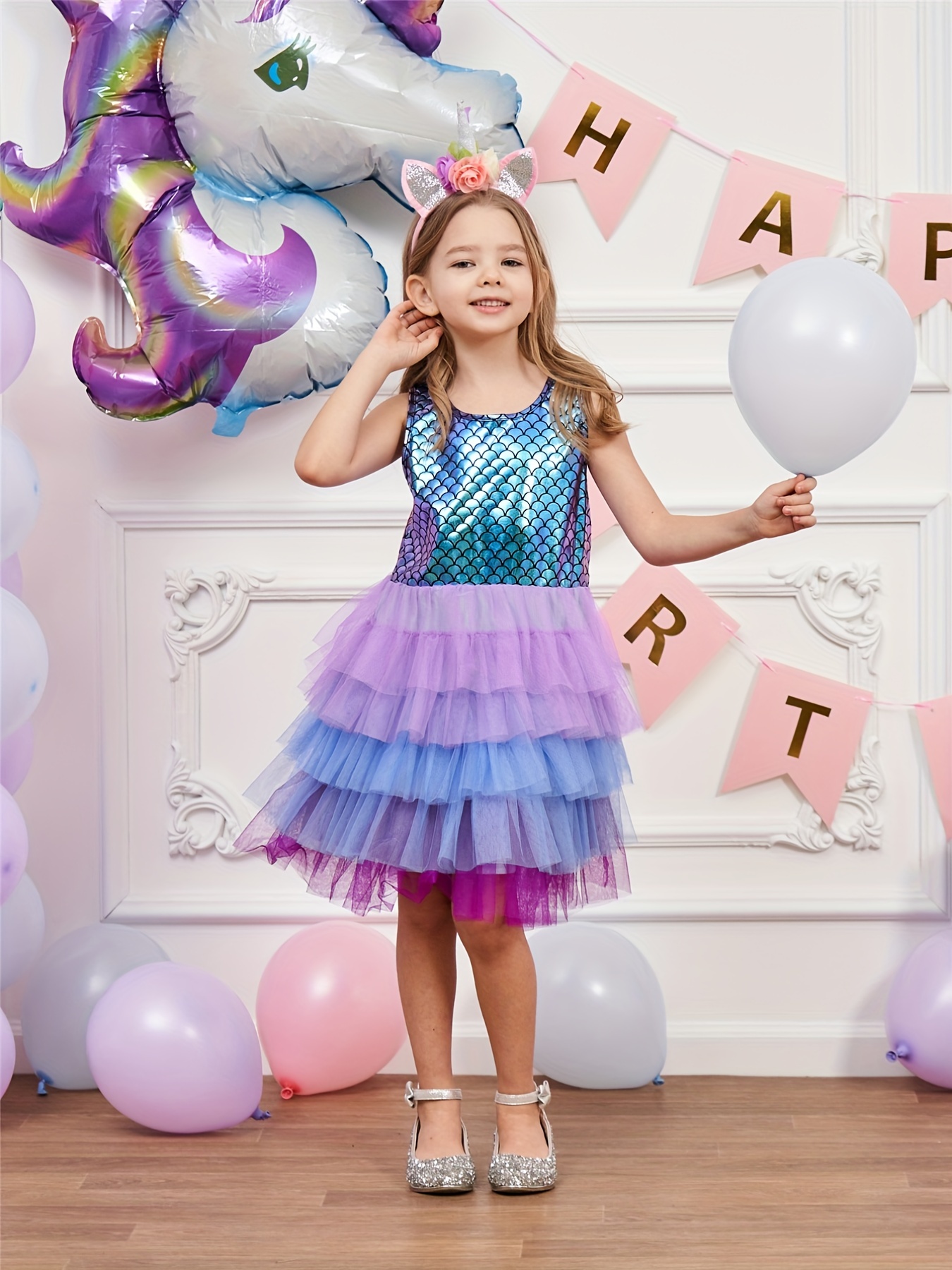 Vestido Fiesta Cumpleaños Niña Falda Tul Sin Mangas Rosa - Temu Mexico