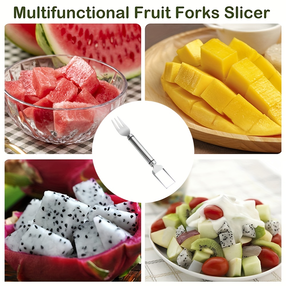 1pc Stainless Steel Multifunction Watermelon Fork, Watermelon