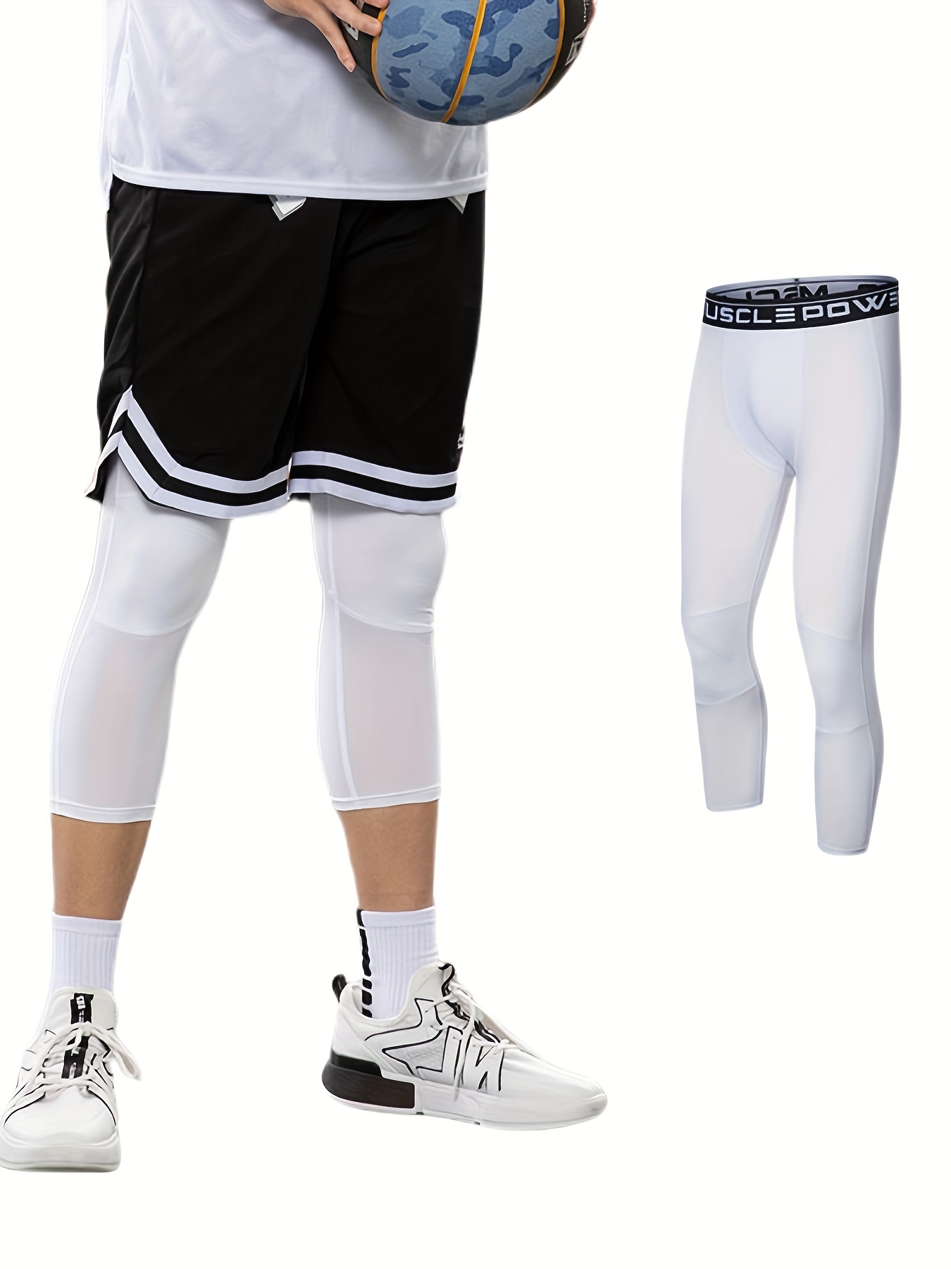 Pantalones de compresión para hombre, mallas de baloncesto, suaves, para  gimnasio, atletismo, yoga, correr, deportes, entrenamiento, pantalones de