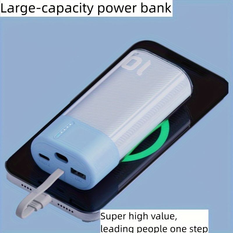 Portable Charger 10000mah Type C Power Bank vrurc Power Bank - Temu