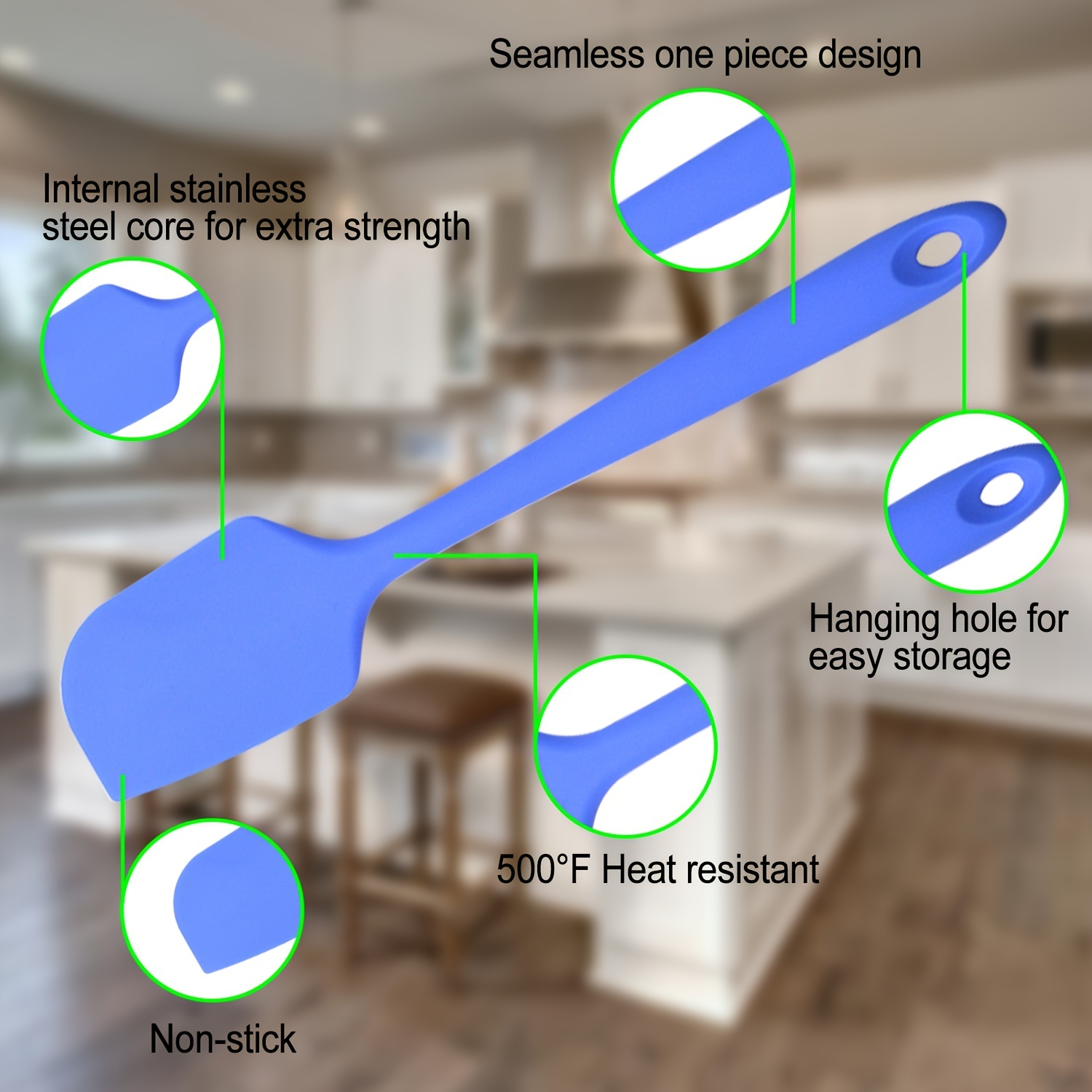 Silicone Spatula - 500f Heat Resistant Seamless Rubber Spatulas With  Stainless Steel Core Kitchen Utensils Non-stick For Cooking, Baking And  Mixing, S