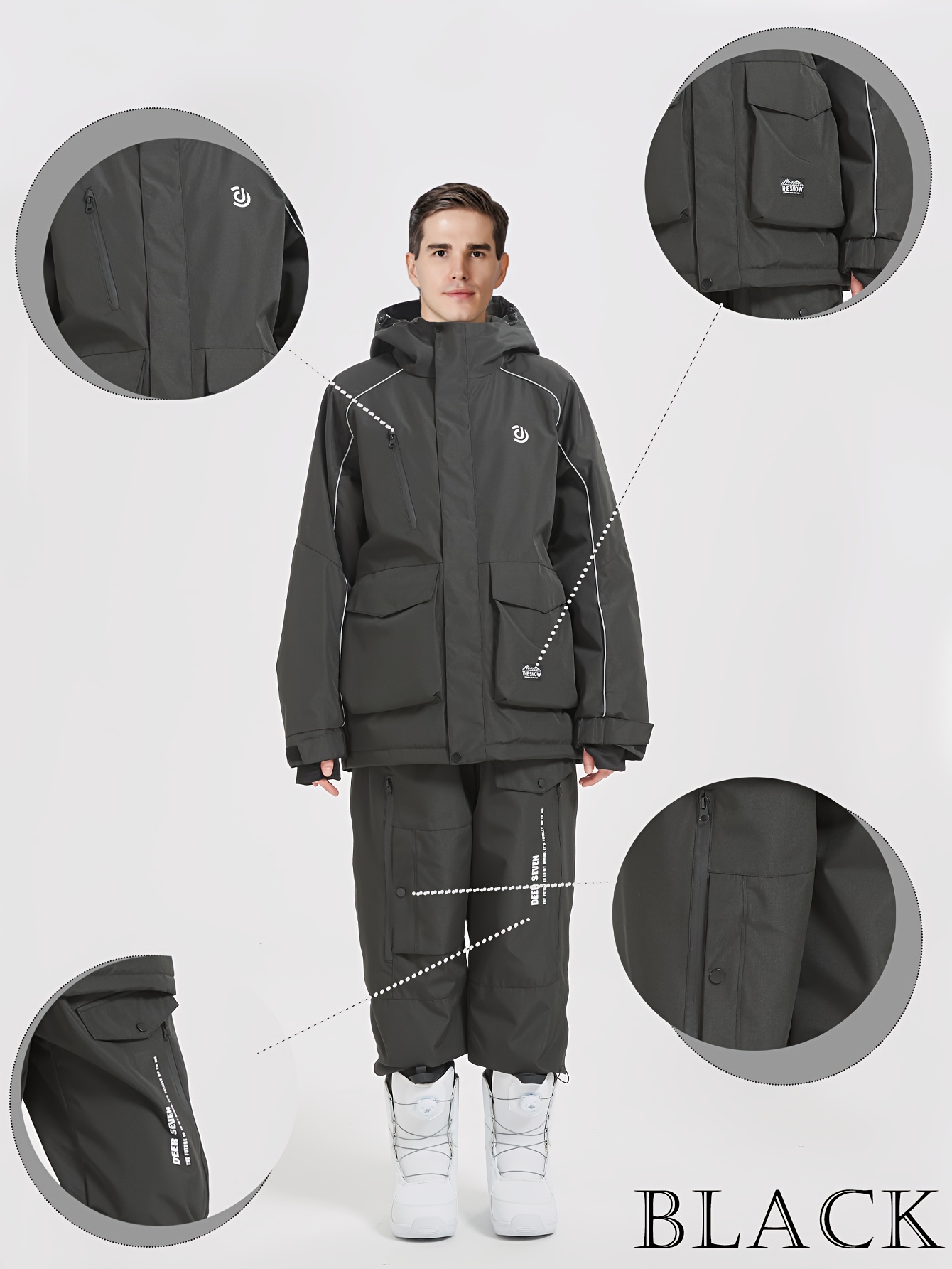 Gabardina Hombre: Abrigos 3/4 Entretiempo Ski Color Sólido