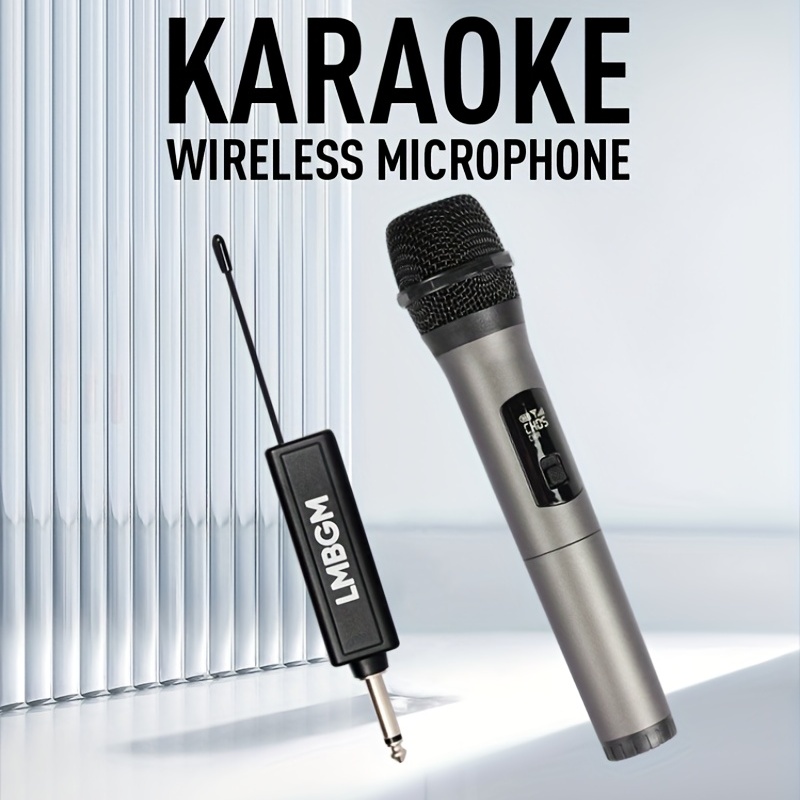 Microphone sans fil double haut-parleur condensateur bluetooth karaoké  microphone pour karaoké / chant / église / discours noir