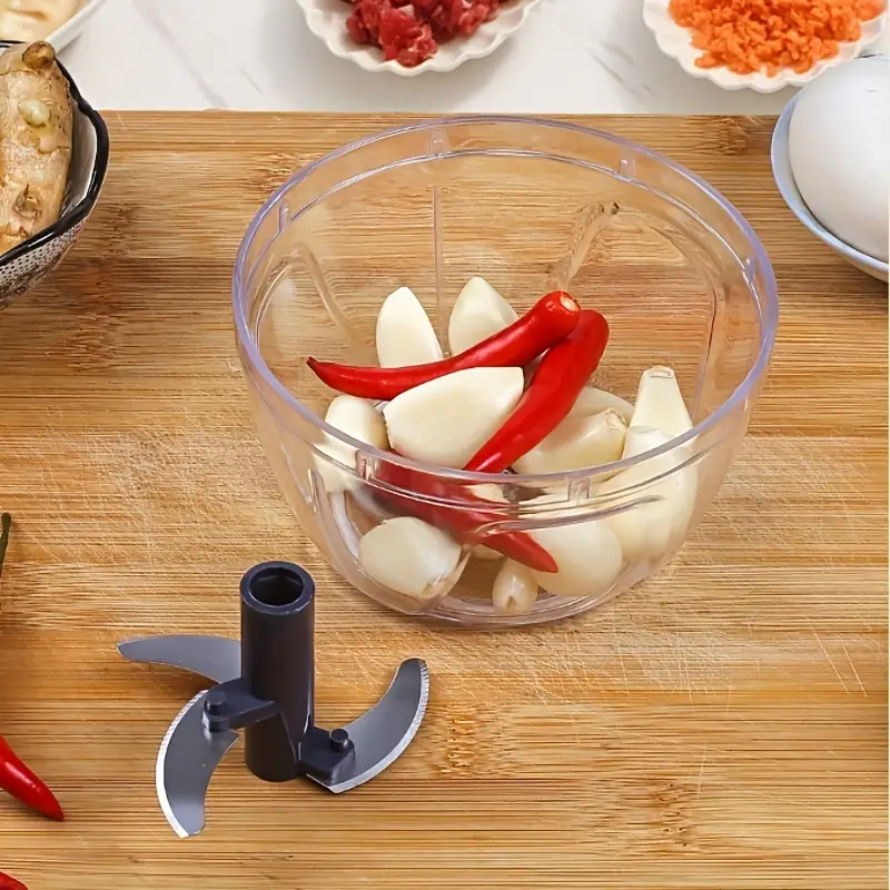Manual Food Processor Vegetable Chopper, Ourokhome Portable Hand Pull  String Garlic Mincer Onion Cutter For Veggies, Ginger, Fruits, Nuts, Herbs,  Etc., 2 Cup, Grey - Temu United Arab Emirates