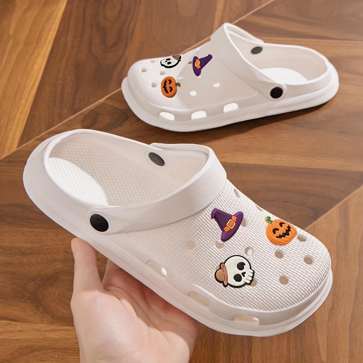 skull clogs women's