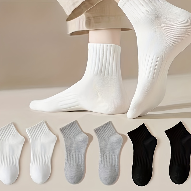 Mens 100% Cotton Ribbed Classic Socks (Pack Of 6) 