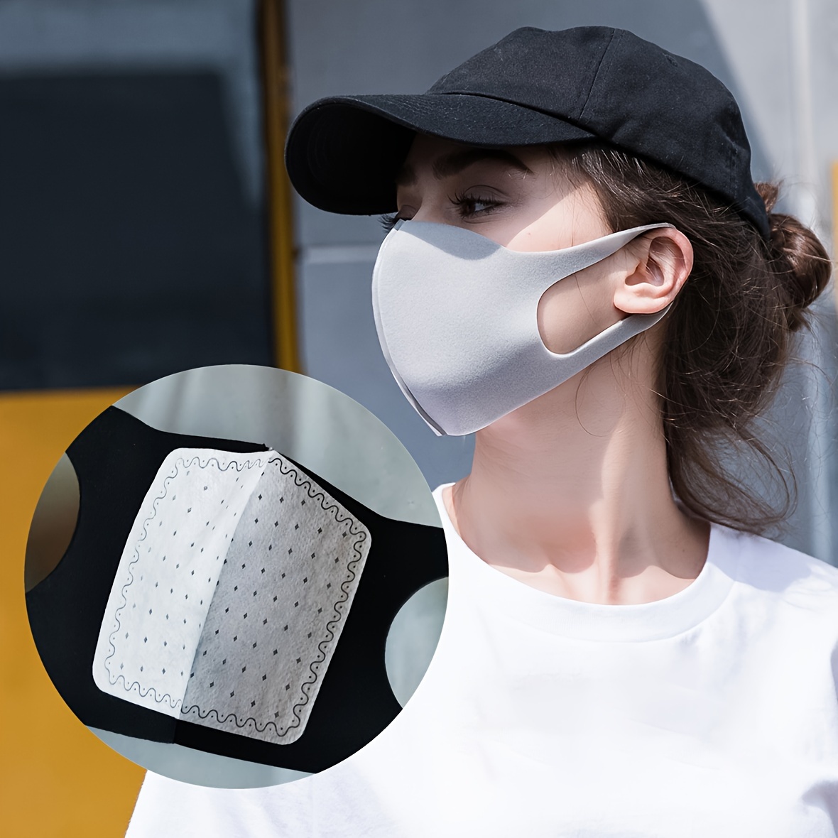 Masque respiratoire à masque à gaz, filtre de traitement anti-buée  militaire, masque anti-poussière d