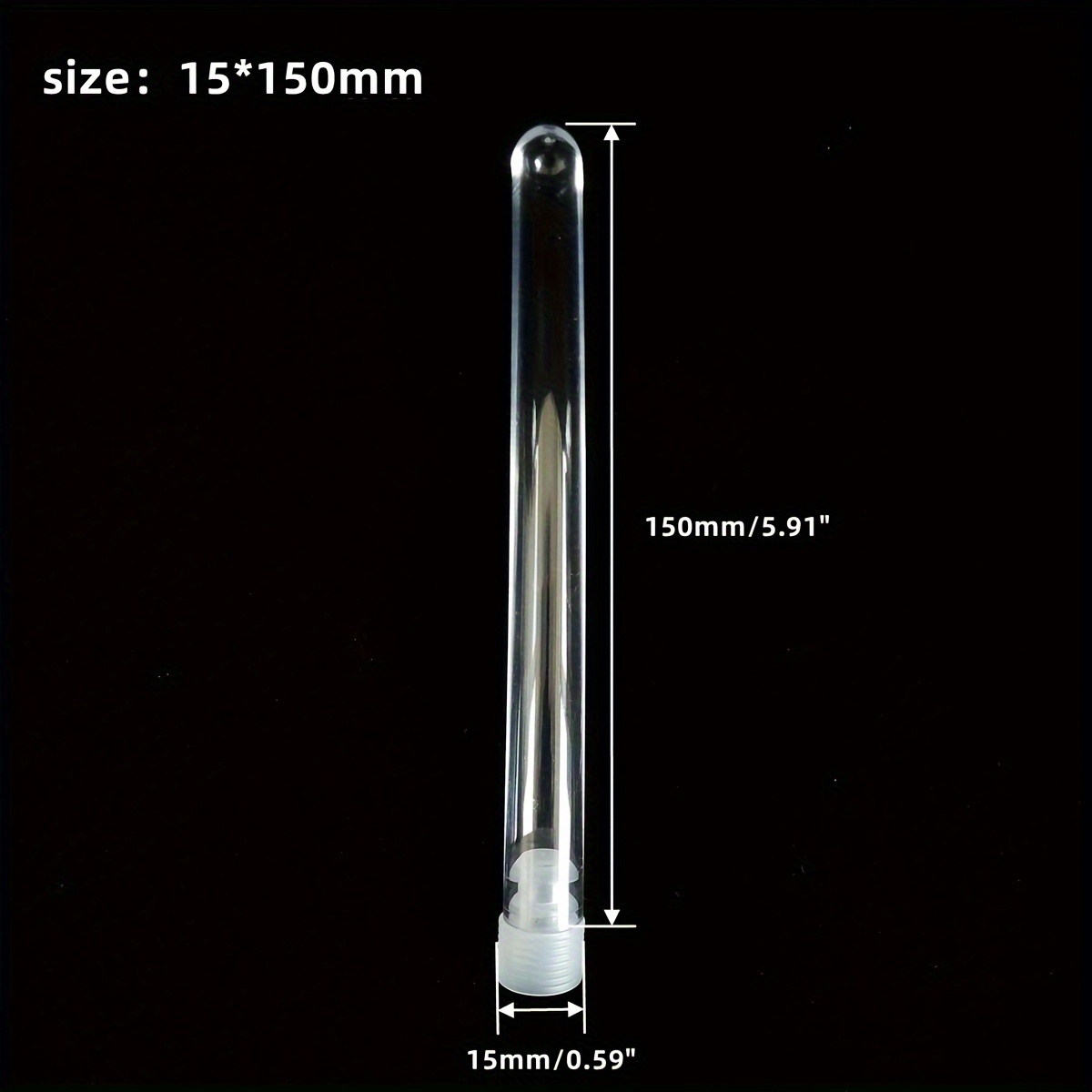 10pcs 12x100/15x100/15x150mm Transparent Plastic Tubes With Transparent Plastic Plugs For Party Candy Bottles Bath Salts Small Vials Wedding Gifts Beauty Tools Dispensing Bottles