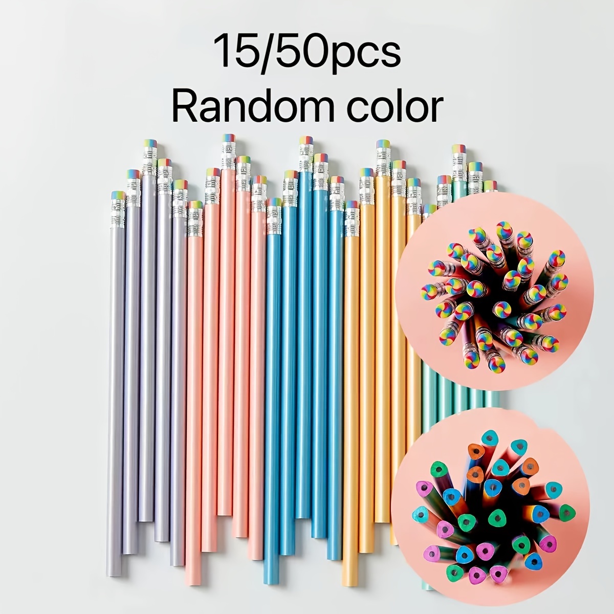 OJYUDD Flexible Bendy Pencil 35 Pcs Flexible Soft Pencil Colorful Stripe Soft Pencils with Eraser As Gift for Students or Children