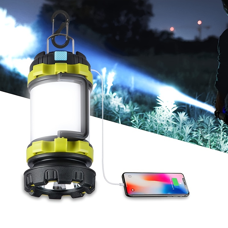  Linterna de camping Sanyi, linterna de huracán recargable/alimentada  por batería, luces de tienda de campaña impermeable lámpara de campamento  al aire libre, linternas de emergencia para senderismo, pesca, cortes de  energía