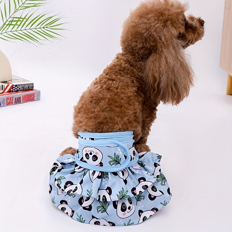 Cartoon Panda Pattern Washable Dog Diaper, Reusable High Absorbent Leak  Proof Dog Diapers Dress Physiological Pant For Female Dogs