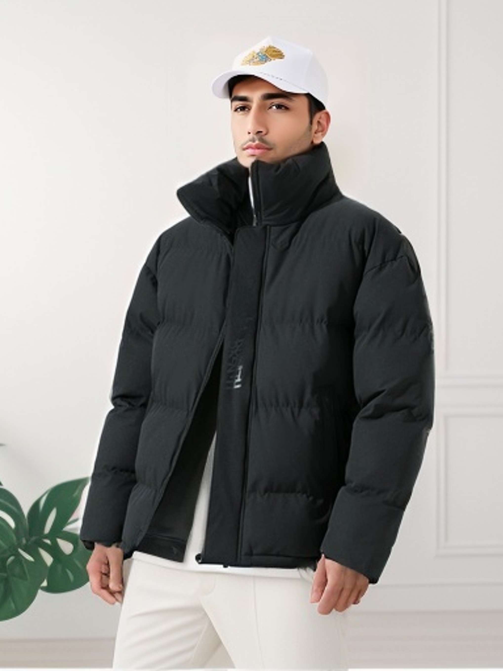 Men's Warm Long Padded Coat Casual Loose Fit alternative - Temu