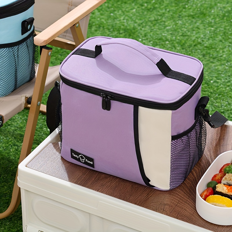 Lonchera para mujer para el trabajo, bolsa grande de tela, bolsa de  almuerzo con utensilios de alimentos, bolsa de embalaje para el almuerzo,  bolsa de