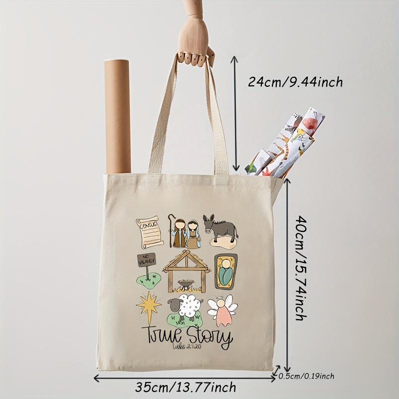 Comic print shopping bag tote,Canvas Tote Bags,1 pc Tote Bags
