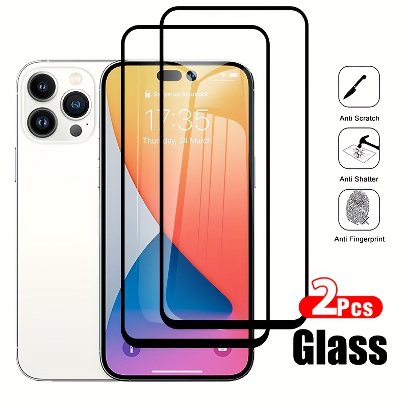 [3 Paquetes] Para IPhone 7 8 SE 2020 2022 SE2 SE3 X XR XS 11 12 13 14 Pro  Plus Mini MAX Protector De Pantalla De Vidrio Templado De Cobertura Completa