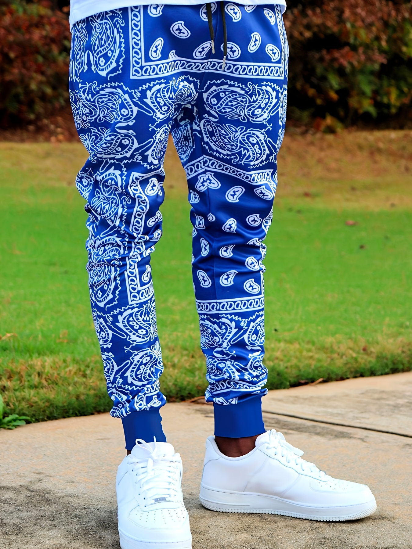 Fashion Men Trousers Bandanna Streetwear Hip Hop Printed Cargo Pants  Sweatpants