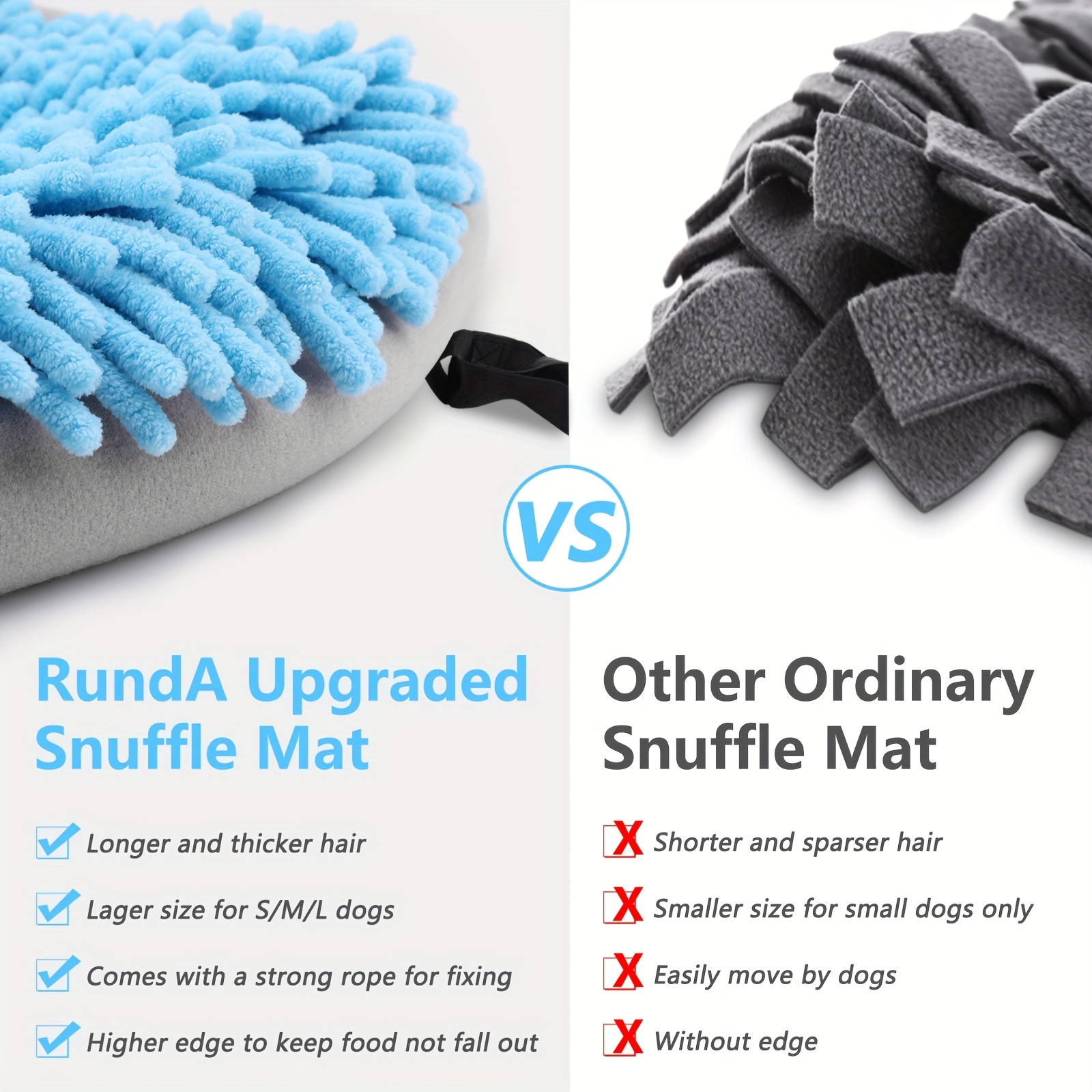 RundA Snuffle Mat for Dogs, 17'' x 21'' Dog Snuffle Mat