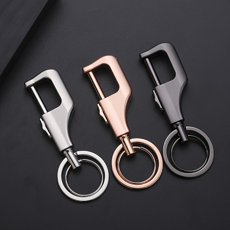 New Fashion Men's Car Waist Hanging Metal Keychain, Metal Key Ring, Key  Holder For Party Gift - Temu