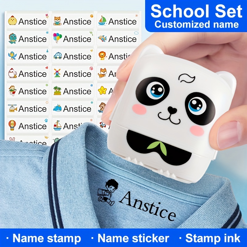 Distinctive White Panda Name Stamp And Stickers The Choice - Temu