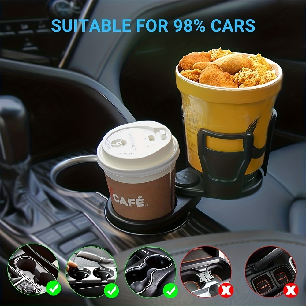 2 in 1 Multifunctional Car Cup Holder Expander with Adjustable Base,THIS  HILL Cup Holder Extender for Car for Bottles Cups Drinks Snack : Automotive  