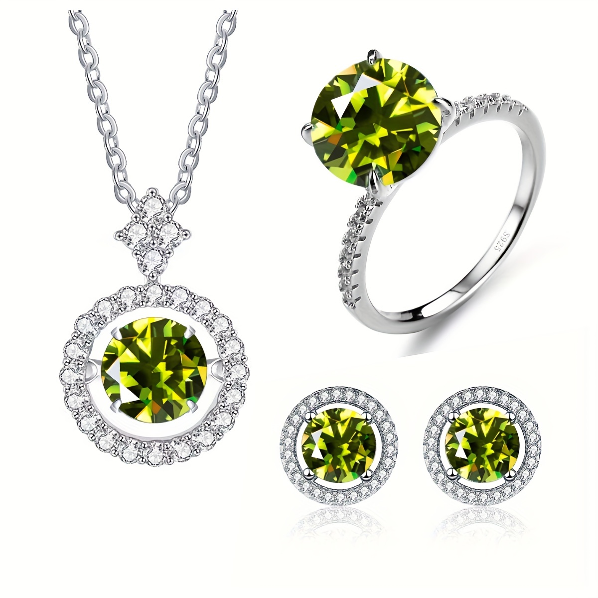 Ensemble Bijoux Argent Sterling 925 Avec Nacre - Fait Main En Inde - Collier, Bracelet, Boucles, Bague