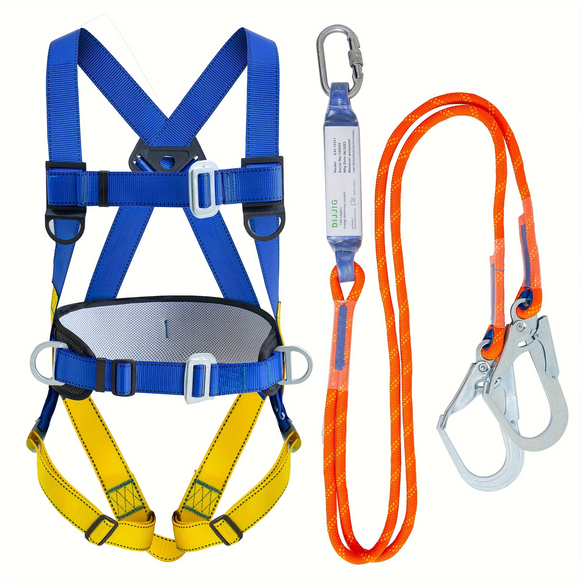 Safety Harness Fall Protection Kit: Full Body Roofing - Temu Canada