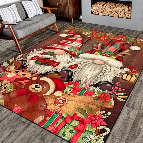 Santa Claus Print Carpet for Living Room Area Rugs Christmas Decor Anti-slip  Washable Bedroom Bedside Floor Mat Carpets Doormat – the best products in  the Joom Geek online store