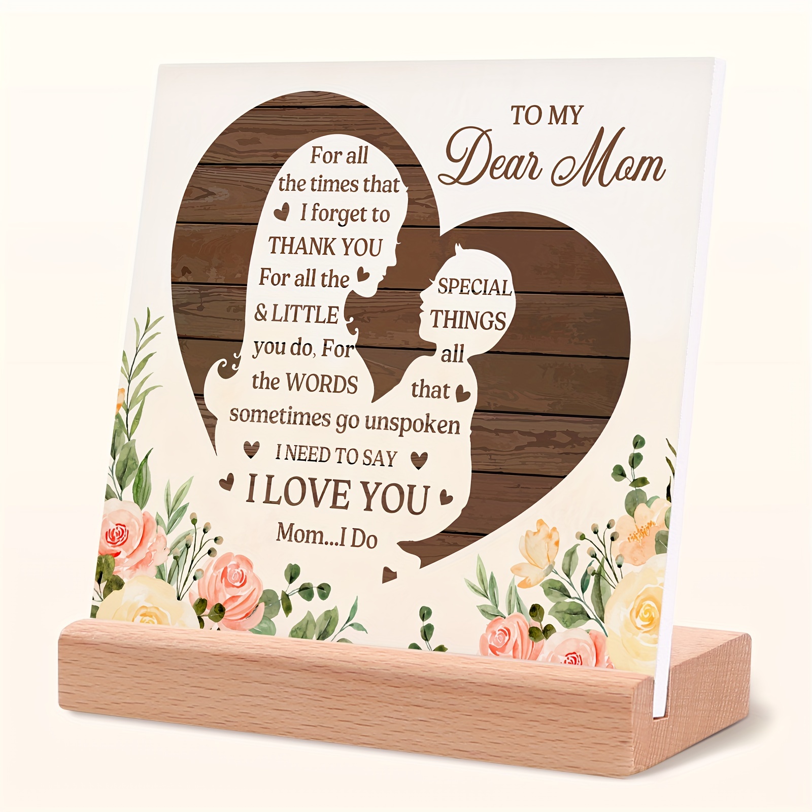 Puzzle shaped Acrylic Plaque Mothers Day Gifts Mom Birthday - Temu