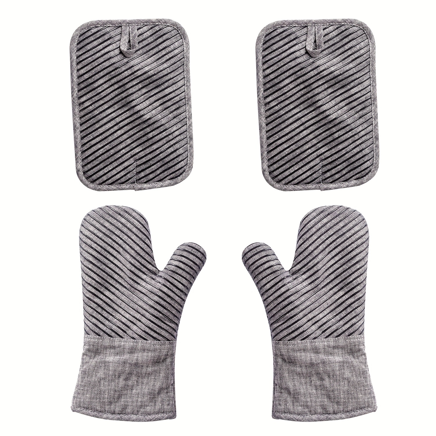 Oven Mitts Pot Mitts Non slip Heat Resistant Baking Gloves - Temu