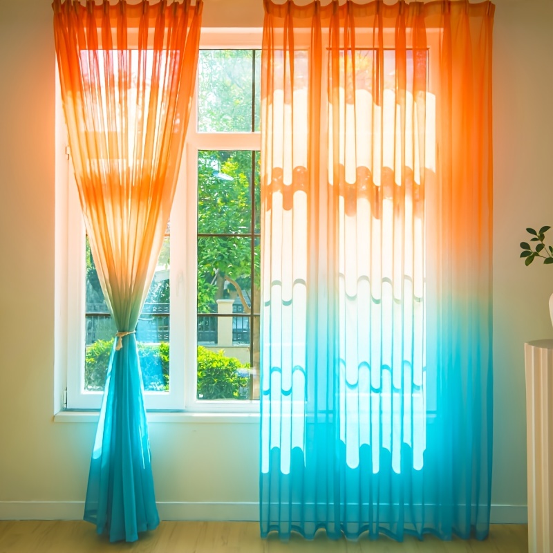 Rideau De Chambre Rideau Transparent Avec Passe-tringle Pour Chambre à