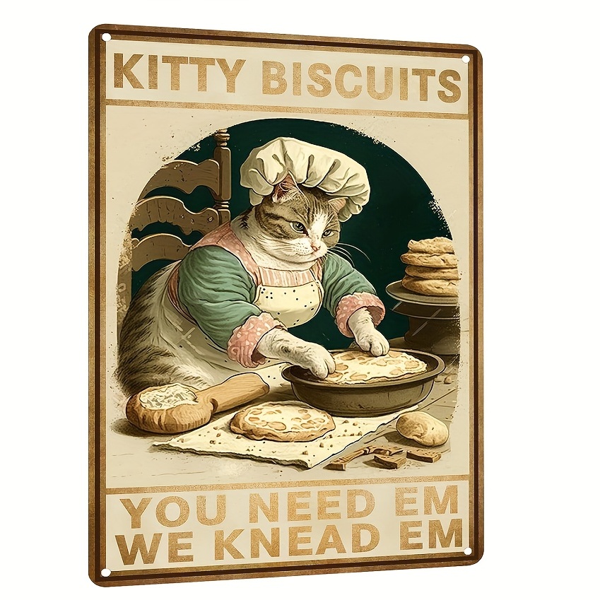 Hyblom Cottagecore Decor Cat Signs Kitty Biscuits Need Em Temu