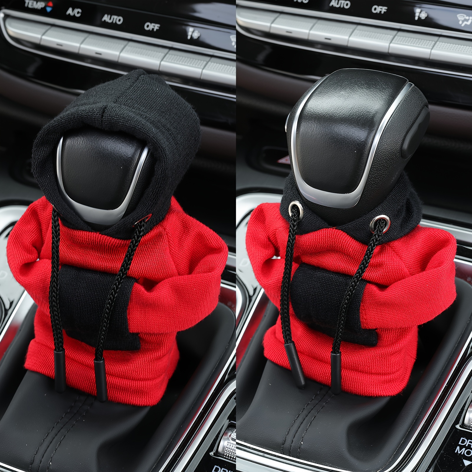 NTING Car Gear Shift Hoodie, Gear Shift Cover, Car Shifter Hoodie Cover  Sweatshirt, Universal Automotive Interior Accessories Gift, Black
