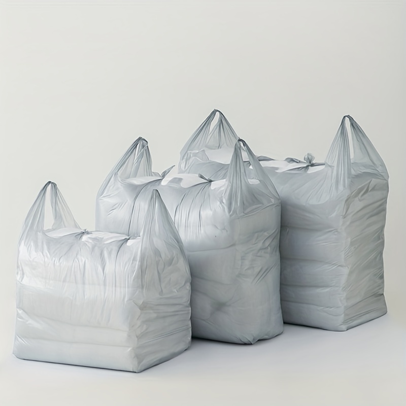 100/200pzas Bolsas Desechables Plástico Transparente Asas - Temu