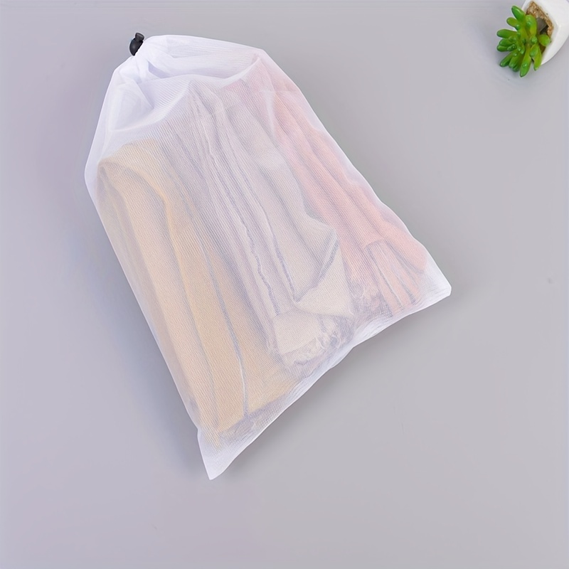Reusable Fruit Veg Mesh Bags Drawstring Shopping Bags