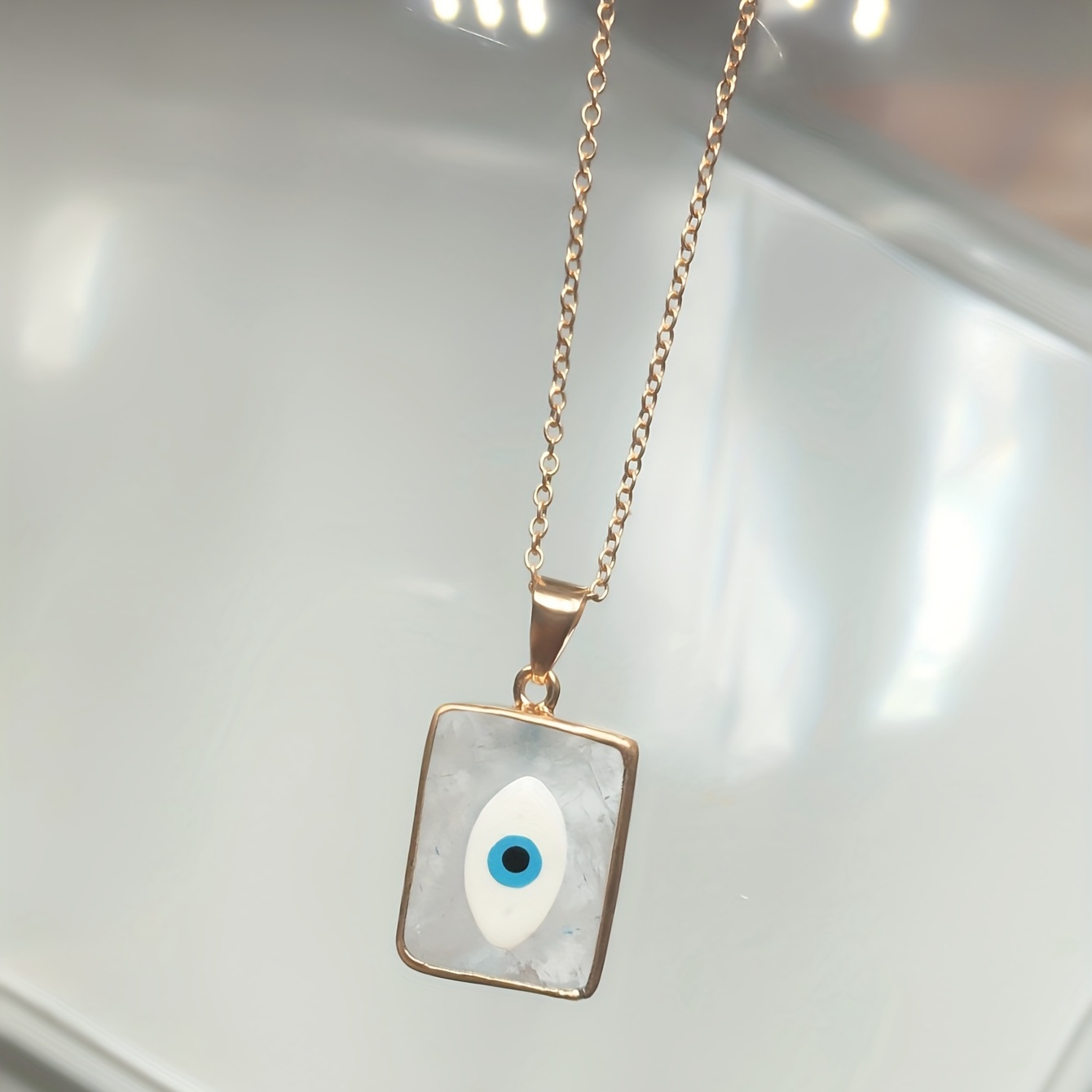 1pc simple rectangulaire cristal Temu