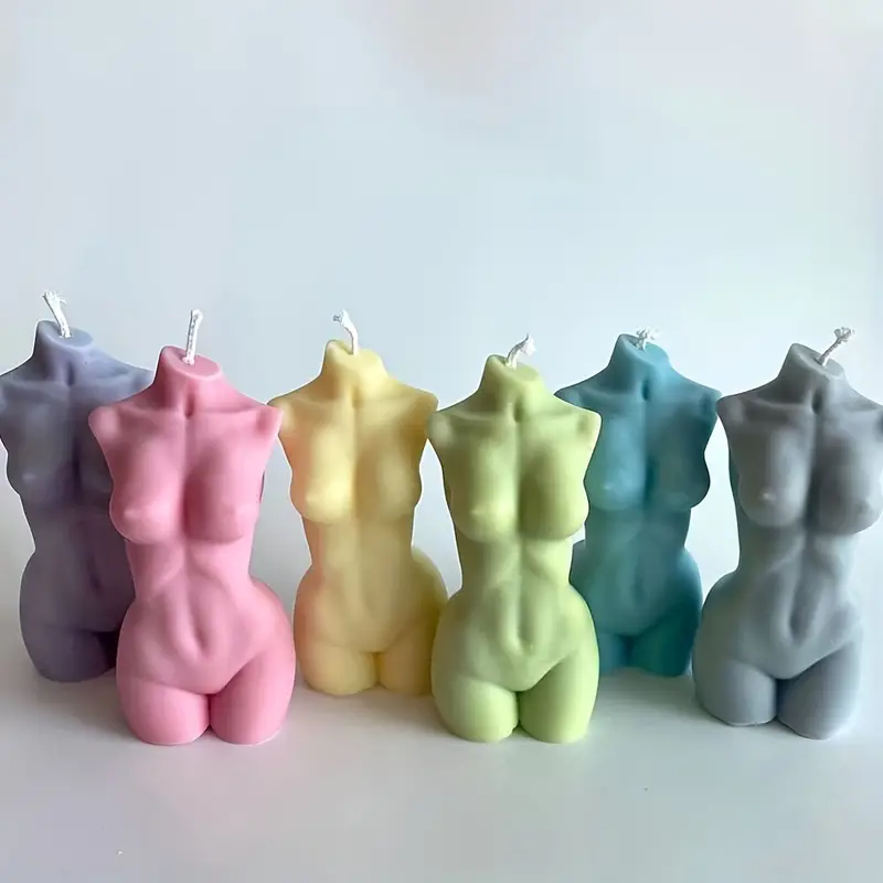 JTWEEN Human Body Silicone Mold 3D Nude Clay Molds Reusable Candle