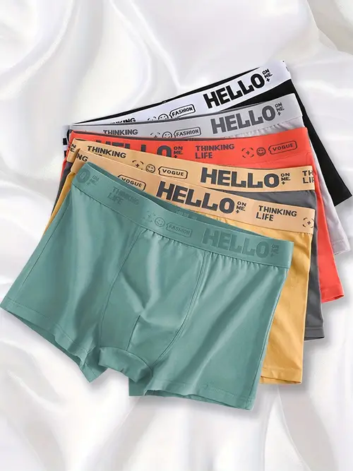 4pcs Mens Breathable Cotton Boxer Briefs - Men's Underwear & Sleepwear ...