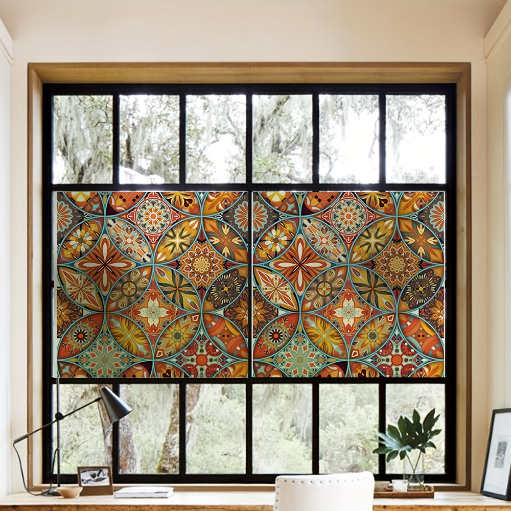Window Privacy Film, Decorative Window Film, Stained Glass Window
