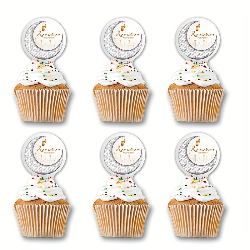 Gold and Silver Cupcake Toppers