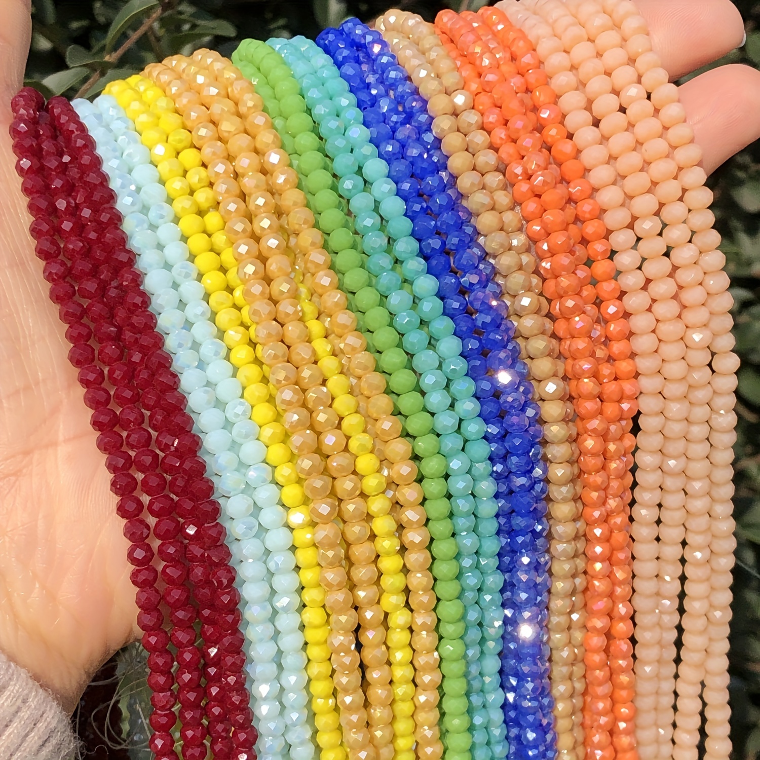 Natural Austria Faceted Beads Multicolor Quartz Crystal Oval Bead Loose  Spacer Beads for Jewelry Making DIY Necklace Bracelets - AliExpress