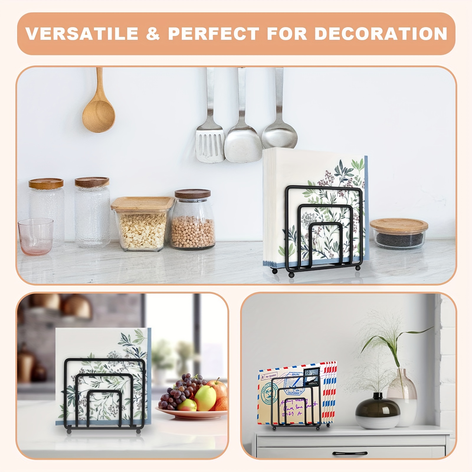 1 Servilletero Vertical Decoración Mesa Comedor Soporte - Temu