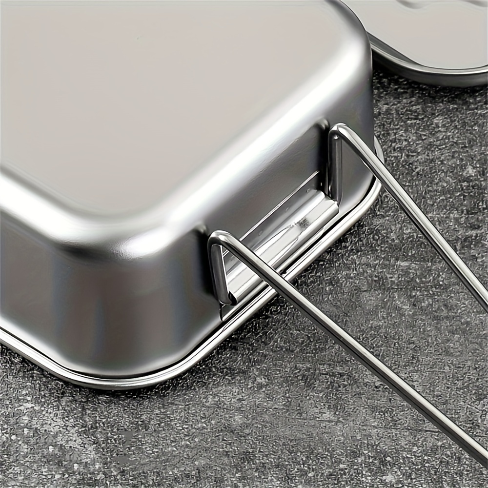 Stainless Steel Lunch Box With Handle For School Camping Picnic