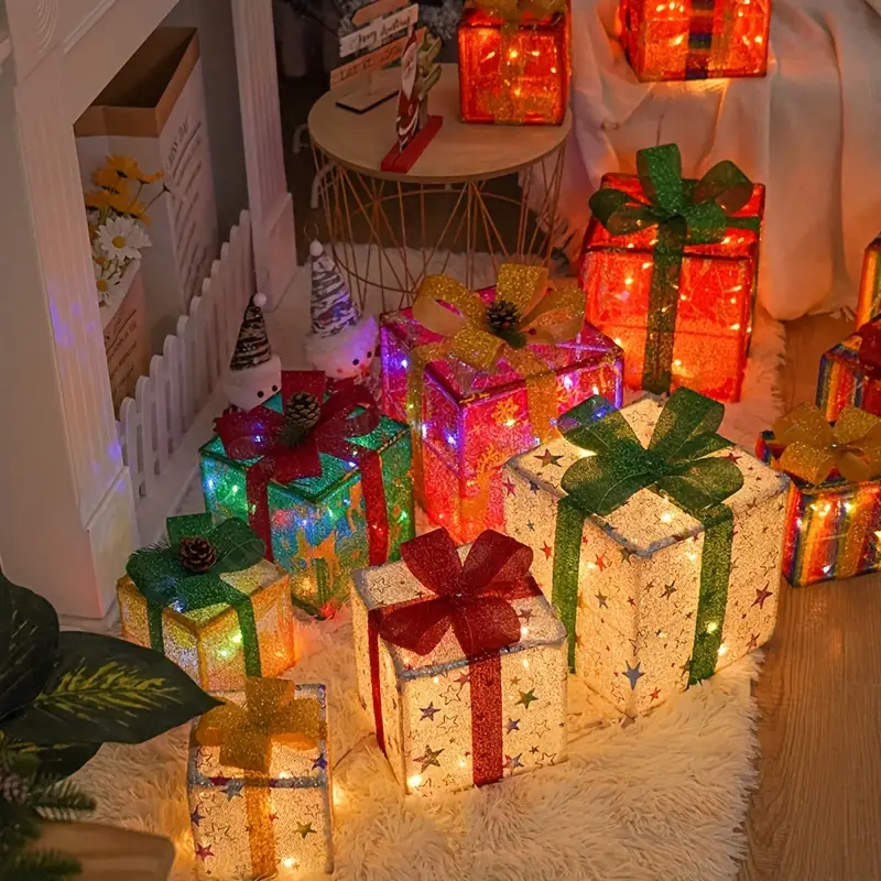 Christmas Lighted Gift Boxes Outdoor Indoor Christmas - Temu
