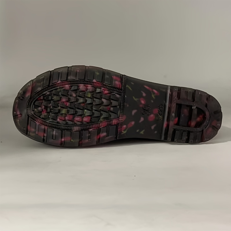 Women's Cherry Pattern Waterproof High Tube Rain Boots